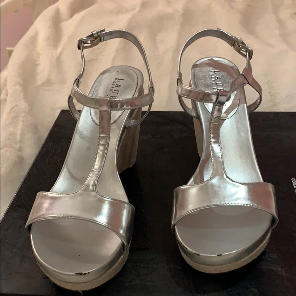 Silver sandal wedges - Picture 7 of 14